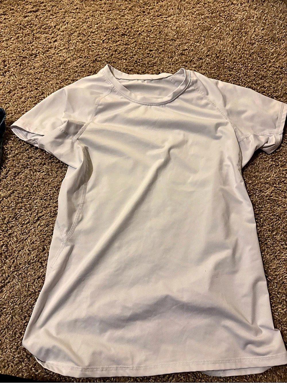 Compression Short Sleeve White Top